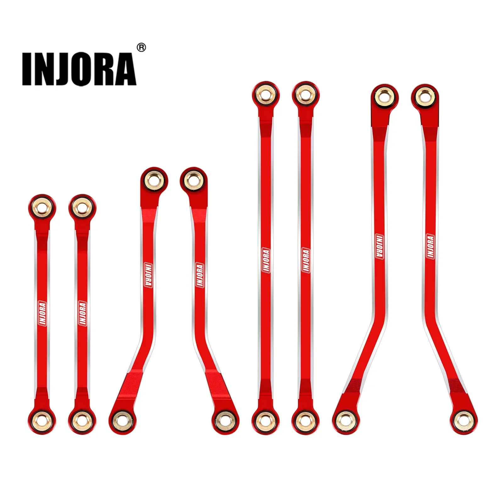 INJORA CNC Aluminium High Clearance Links Set for 1/18 RC Crawler TRX4M High Trail K10 Upgrade (4M-73)