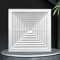 New Plastic Air Vent Grille With Flaps White Duct Heating Vents Silent Operation Square Cooling Vents Bathroom 4