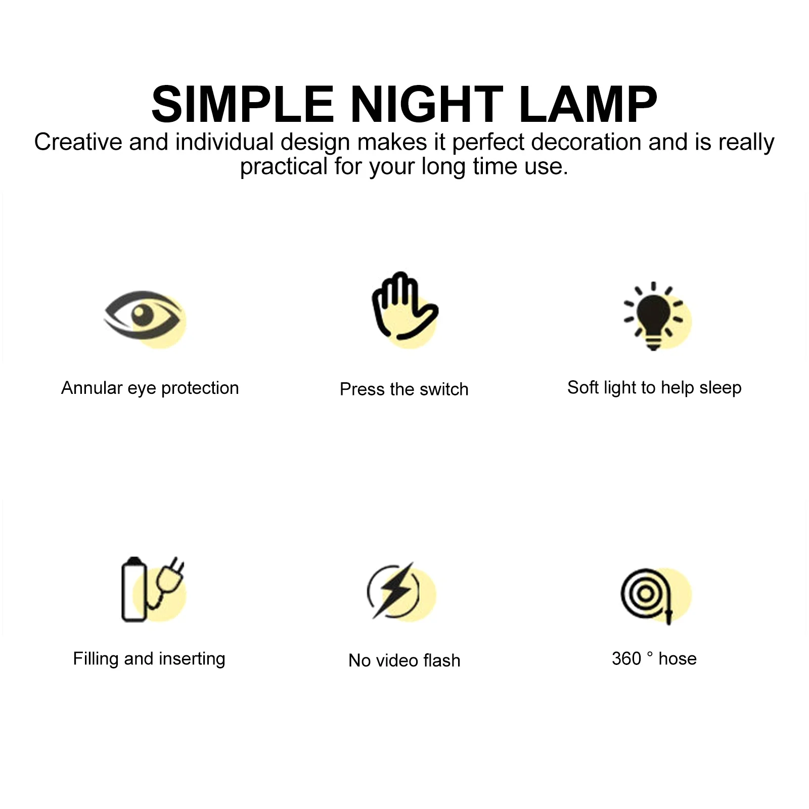 1pc Usb Clip Lamp Design Durable Button-Controlled Led Light For Night Reading Studying Home Decor Bedside Use