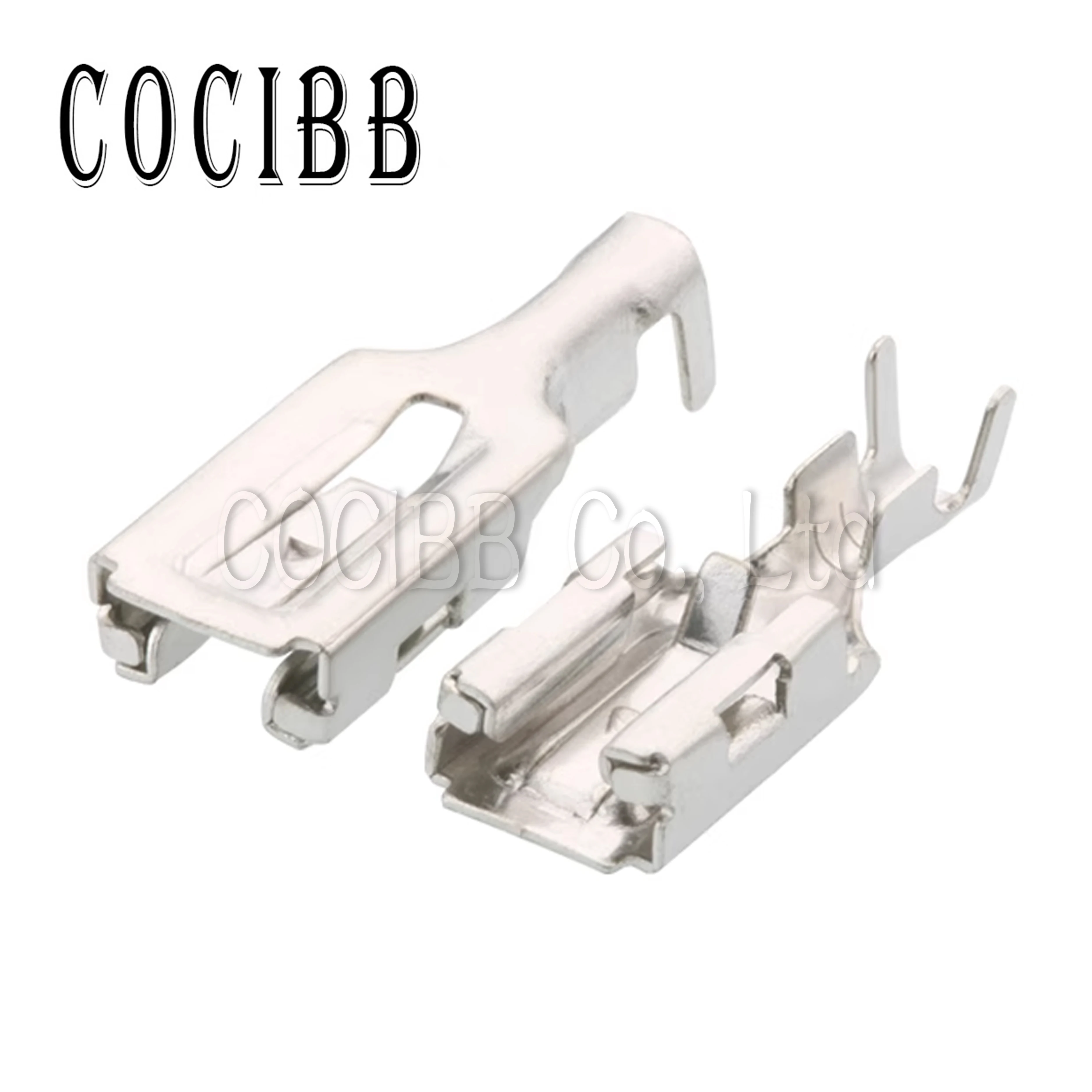 

20 Pcs Car Brass Tinned Automotive Wire Crimp Terminal Block 6.3 mm Female Splice Pin TE AMP Positive Lock Contacts 170454-2