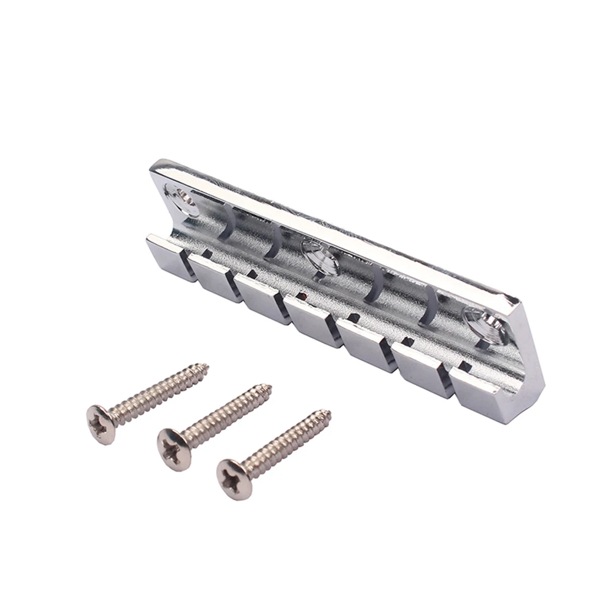 

Premium 6 String Guitar Bridge for Bass Guitar Heavy Duty Rust Resistant Metal Saddle Bridge Replacement Parts