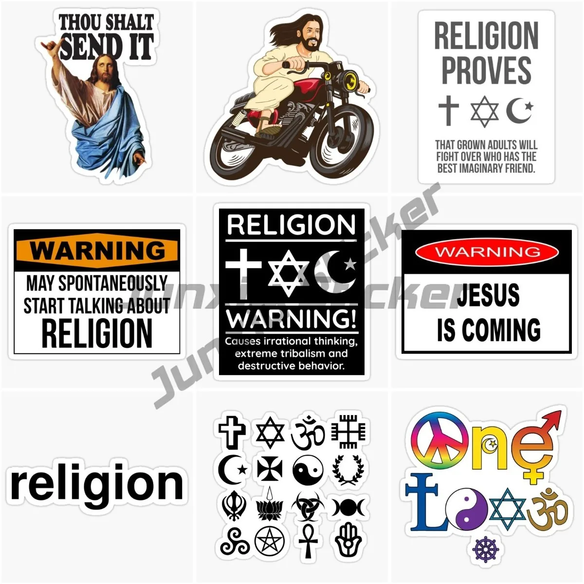 Religious Beliefs, Car Stickers, Waterproof and Sunscreen, Vinyl Self-adhesive Decorative Stickers, PVC JDM Stickers