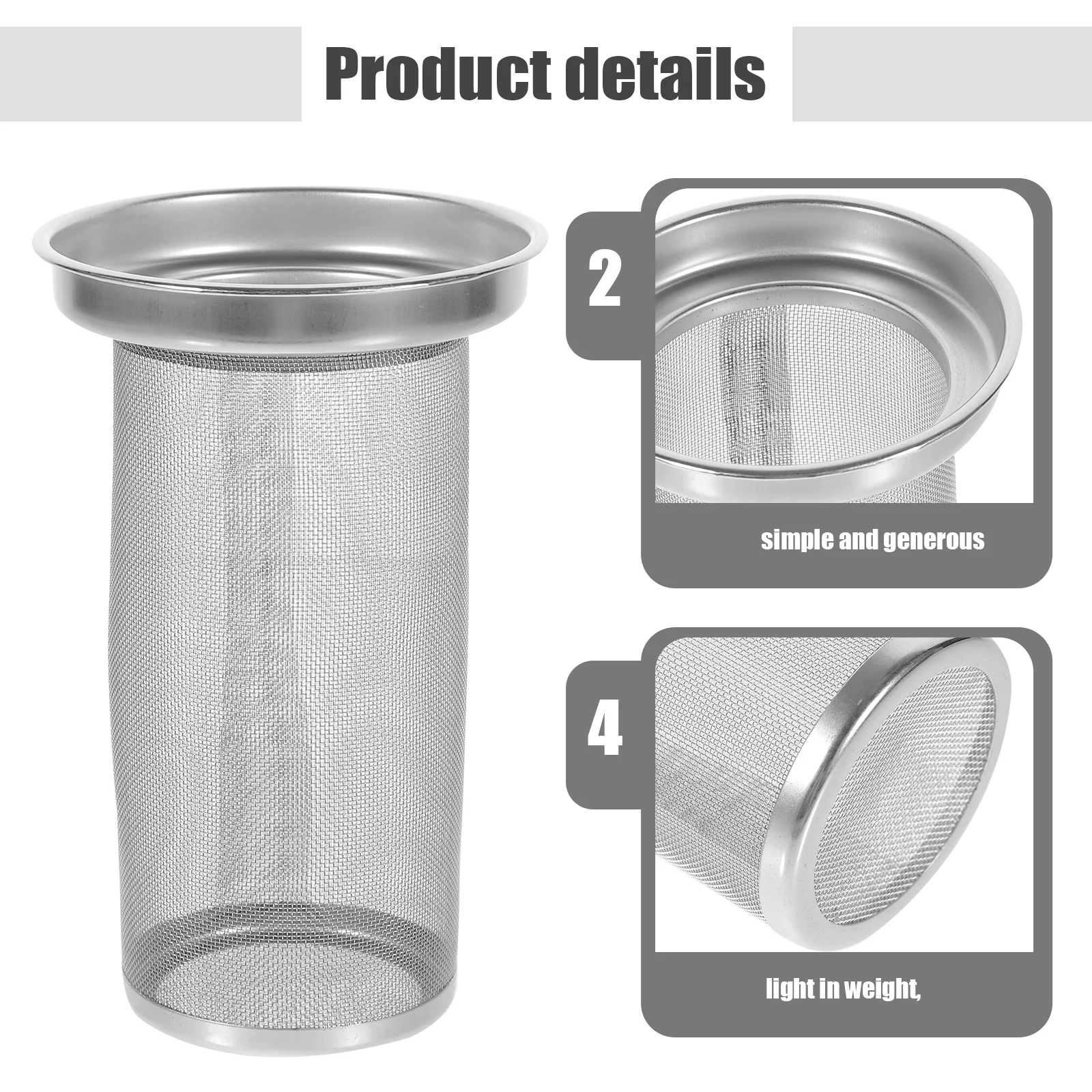 

Stainless Steel Tea Infuser Strainer Metal Filter Easy Carry Home Kitchen Restaurant Use (S) Tea Strainer Teapot Infuser Insert