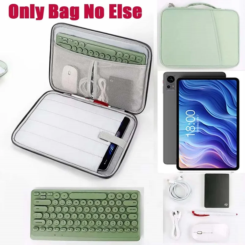 Tablet Storage Bag for Teclast T60 Waterproof Sleeve Multi Pockets Carry Case Handle Zip Pouch for Cable Mouse Keyboard Phone