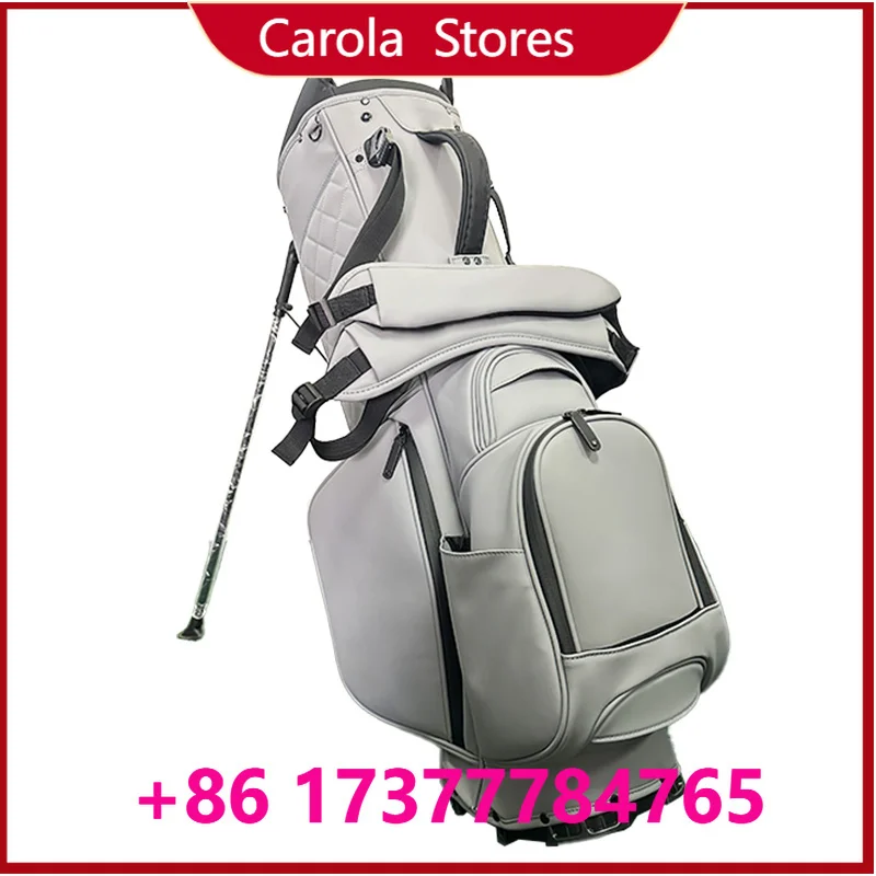 Durable PU Microfiber Leather Golf Stand Bag Light Walking Golf Sunday Bag with Waterproof Design