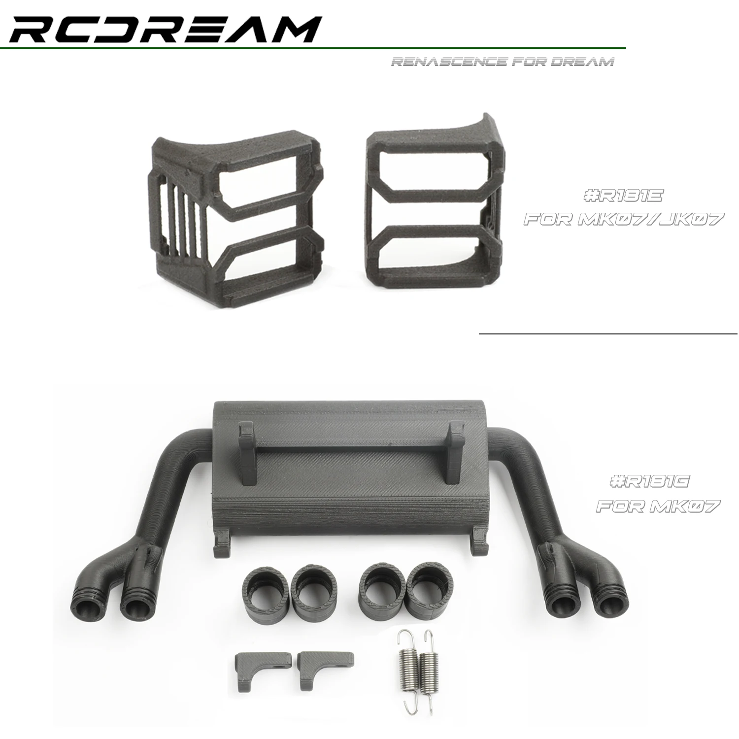 

Taillight Cover Exhaust Pipe Simulation Modification Accessories for RLAARLO MK07 TK07 1/7 Remote Control Car Modification Parts