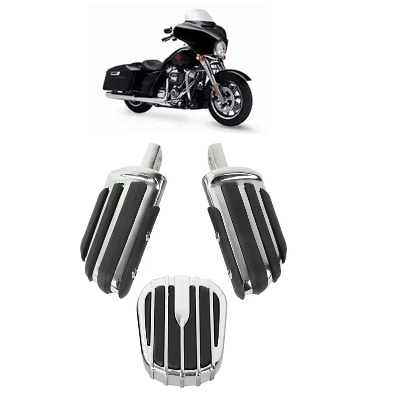 

Motorcycle Brake Pedal Cover Male Mount Pad Foot Peg Rests For Harley Touring Electra Street Tri Glide Road King Softail Ultra