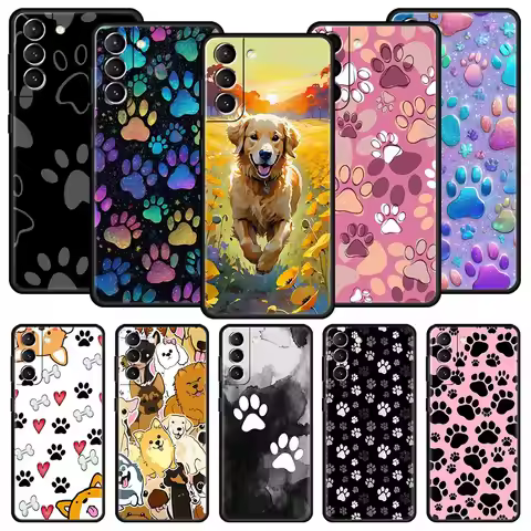 Dog Paw Phone Case For Samsung Galaxy S25 S24 S23 S22 S20 Ultra S21 FE 5G S10 Plus S10E Soft TPU Cover