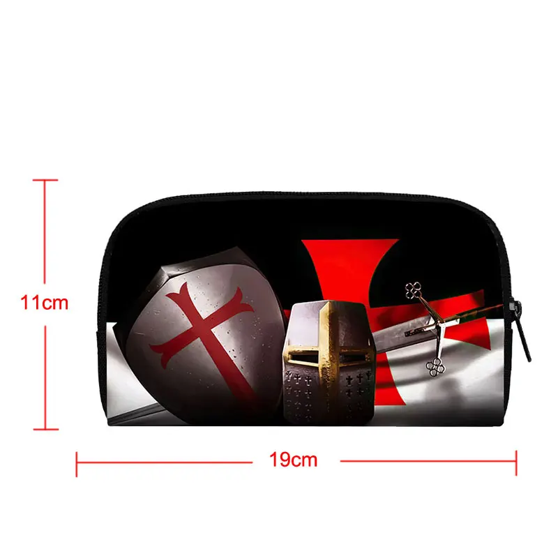 Armor of God Wallet Knights Templar Crusaders Freemason Women Card Earphone Holder Coin Money Bag Purse Teenager Long Wallet