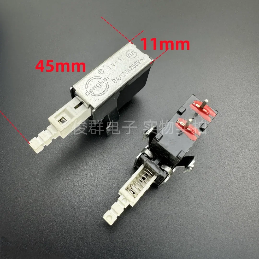 10pcs/ TV-5 with lock switch button direct key self-locking adjustable power key button 8A/128A 250V