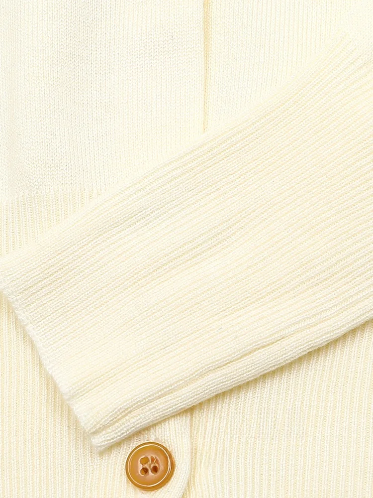 New Arrival APOTCARE Casual Embroidered Knitwear Women's Loose Fit Long Sve round Ne Cardigan Wool Blend Autumn 2024