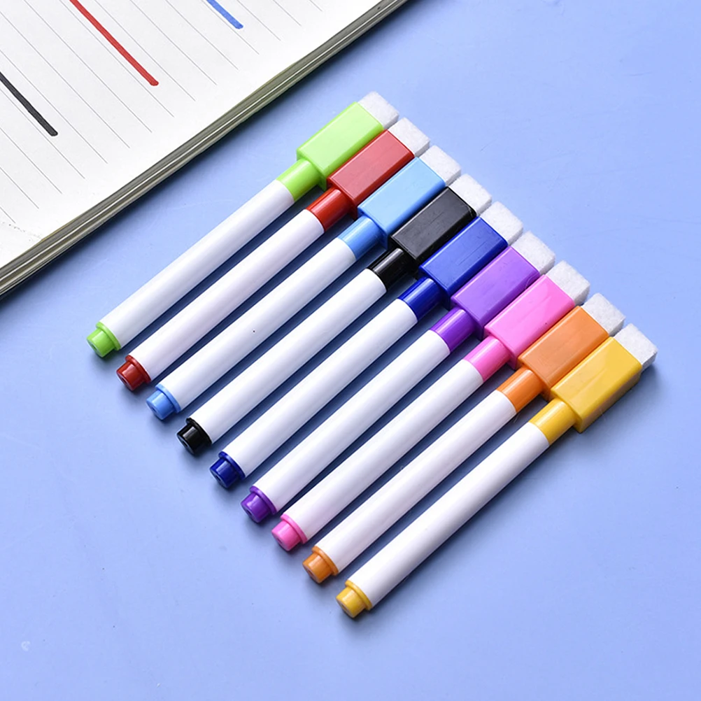 

24pcs Magnetic Marker Pen Colorful Magnetic Markers Whiteboard Marking Pen Eraser Cap Dry Erase Glass Liquid Pens Office School