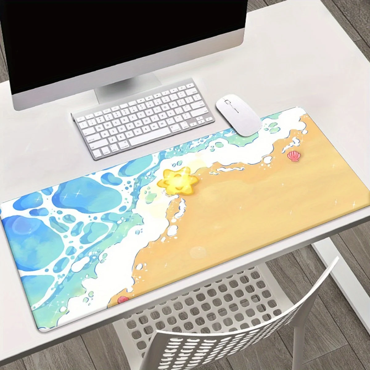 

Ocean design game mousepad with wave pattern is suitable for gamers and office use. It is made of rubber, anti-slip and washable