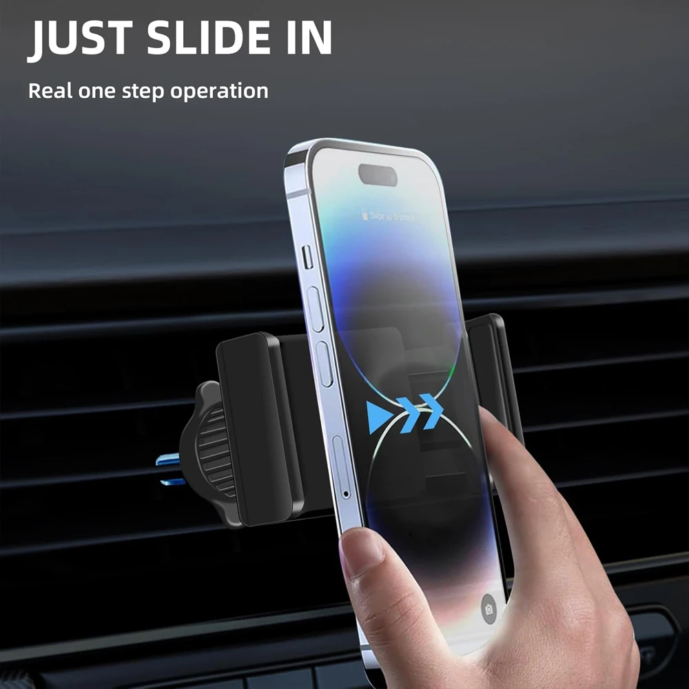 Flexible Cell Phone Holder Car, Phone Mount for Car Air Vent, Universal Auto Lock Car Phone Holder for IPhone Most Smartphone