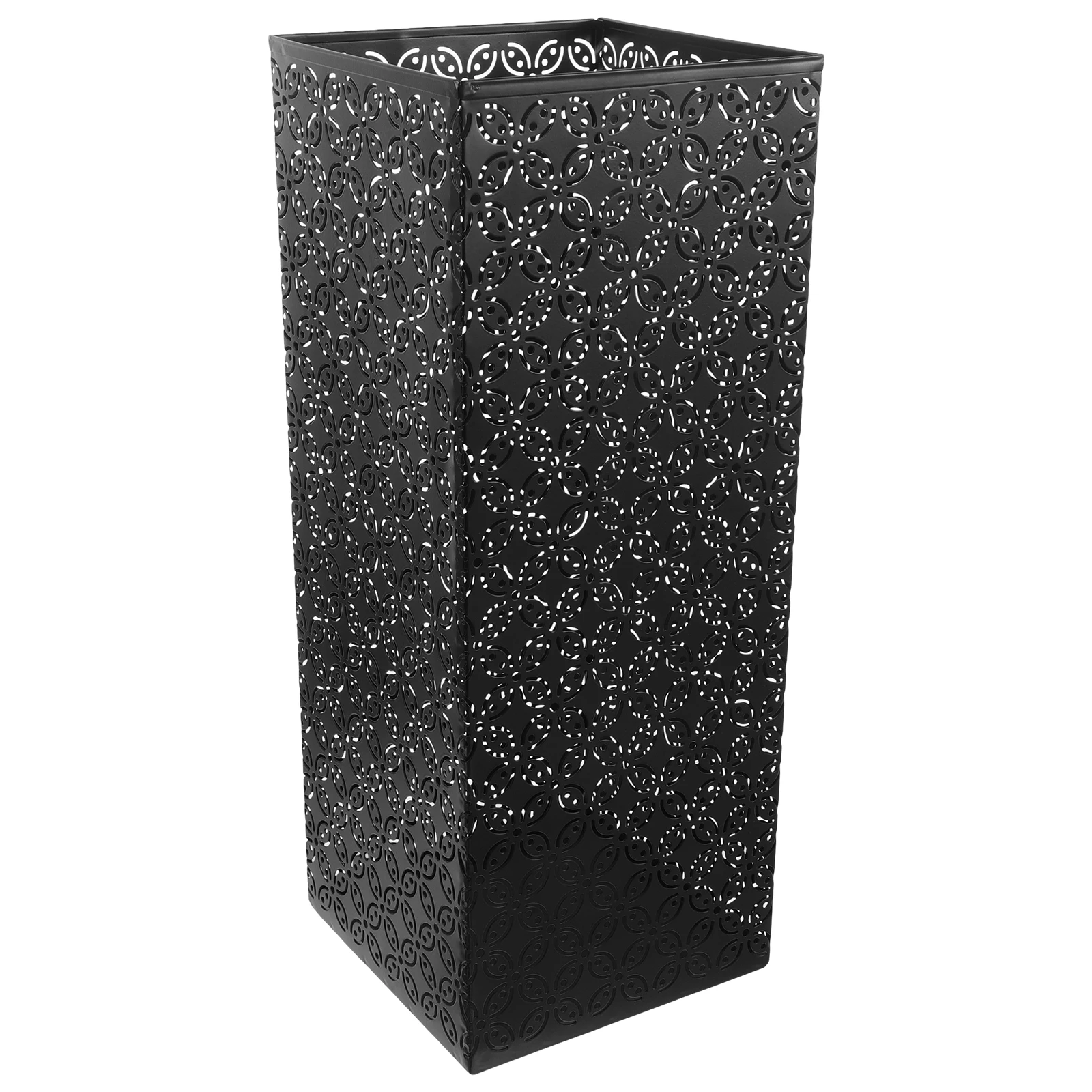 

Umbrella Storage Bucket Square Organizer Metal Clover Design Large Capacity Anti Slip Umbrella Rack Stand Flower Bucket Home