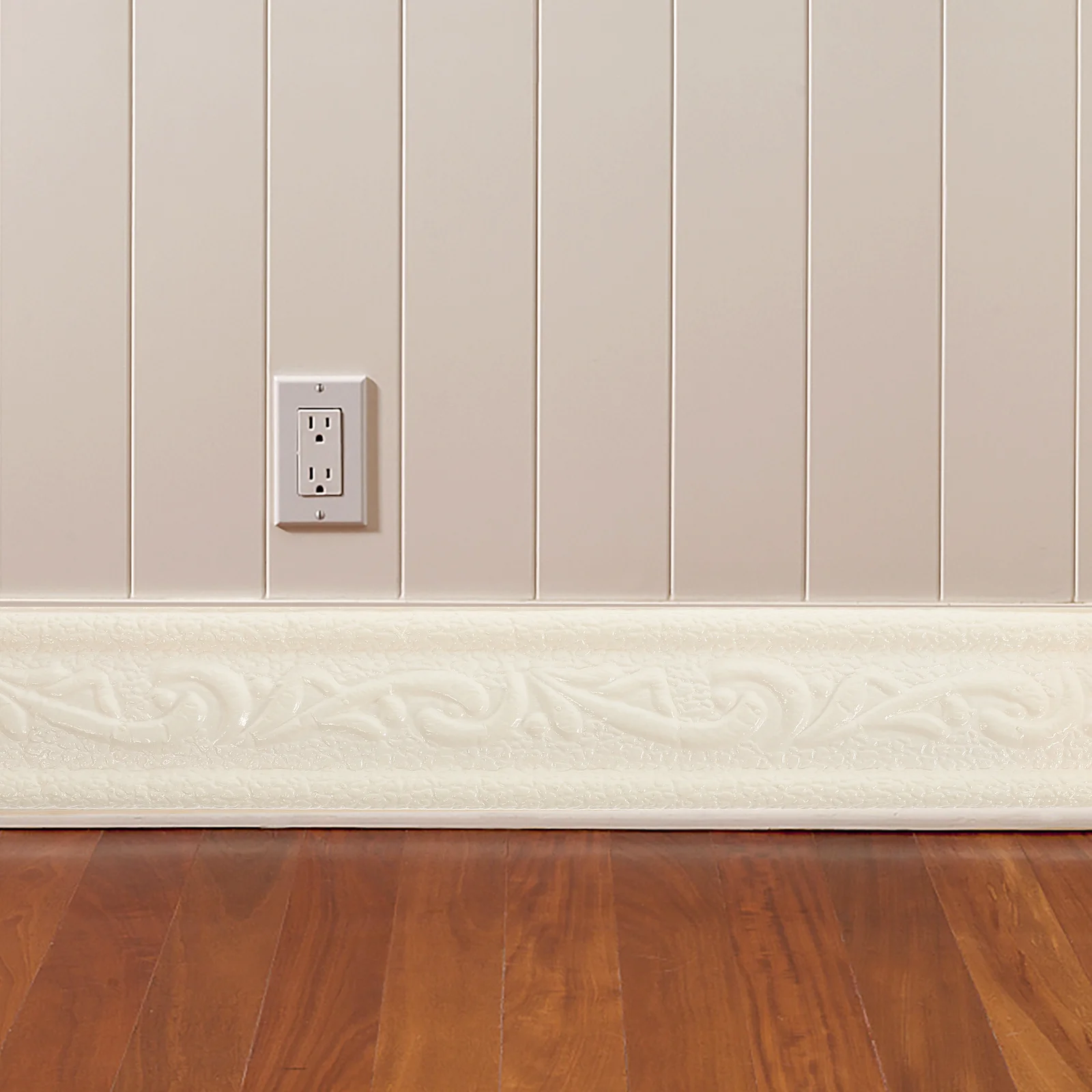 2 Gulungan Lis Sudut Dinding Fleksibel Perekat 3D Embossed Foam Molding Trim untuk Rumah Kamar Mandi Ruang Tamu Tempel dan Tempelkan di Dinding