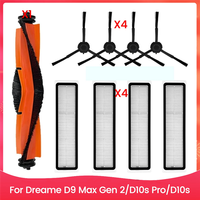 Main Side Brush Hepa Filter Mop Cloths For Dreame D9 Max Gen 2, D10s Pro, D10s Robot Vacuum Cleaner Replacement Parts