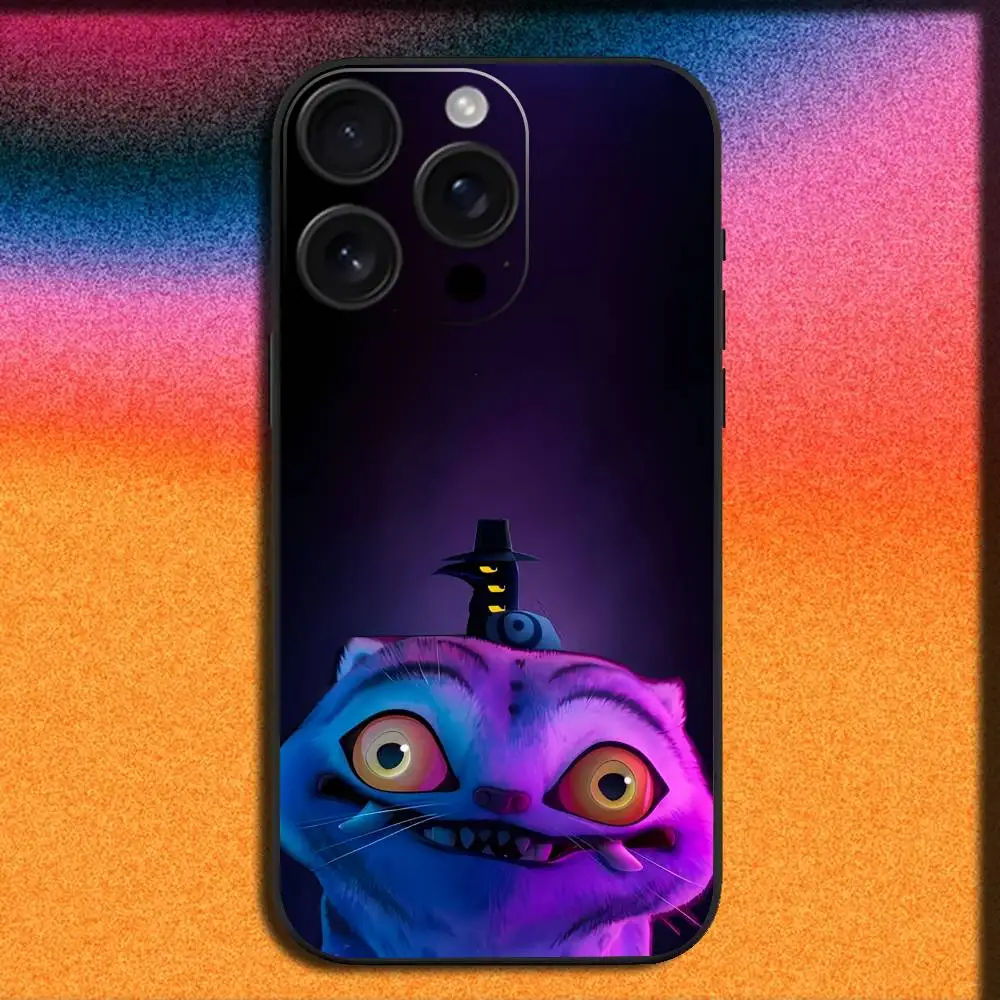 D-Demon H-Hunters Derpy T-Tiger Funda de teléfono para iPhone 17,16,15,14,13,12,Pro,Max,Plus,E,SE4,Air,Mini Funda negra