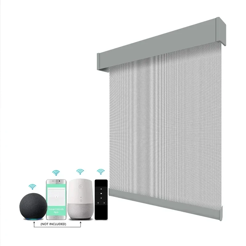 Motorized Curtain Motor Electric Battery Horizontal Backout Wifi Motorized Roller Blinds Shades Indoor for bedroom office window