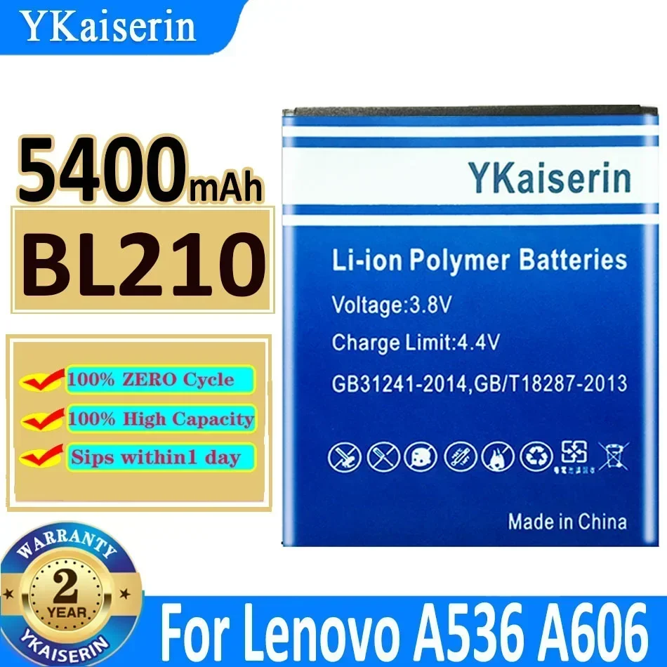 BL210 BL-210 5400mAh Battery For Lenovo A536 A606 S820 S820E A750E A770E A656 A766 A658T S650 Phone Replace Battery