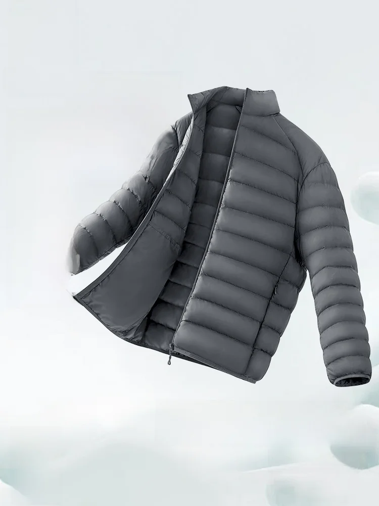 

Lightweight Du down Jaet Men's Winter Warm Stand Collar Inner Rib Bone Outerwear CleanFit Sle