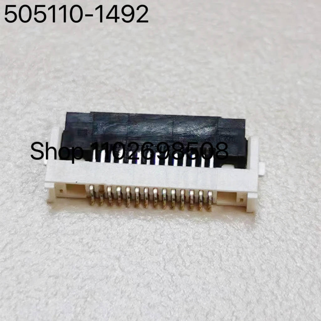 10pcs  FFC and 14 position FPC connectors, 100% pitch-505110, 1492, 5051101492mm, new and Original, 0.5