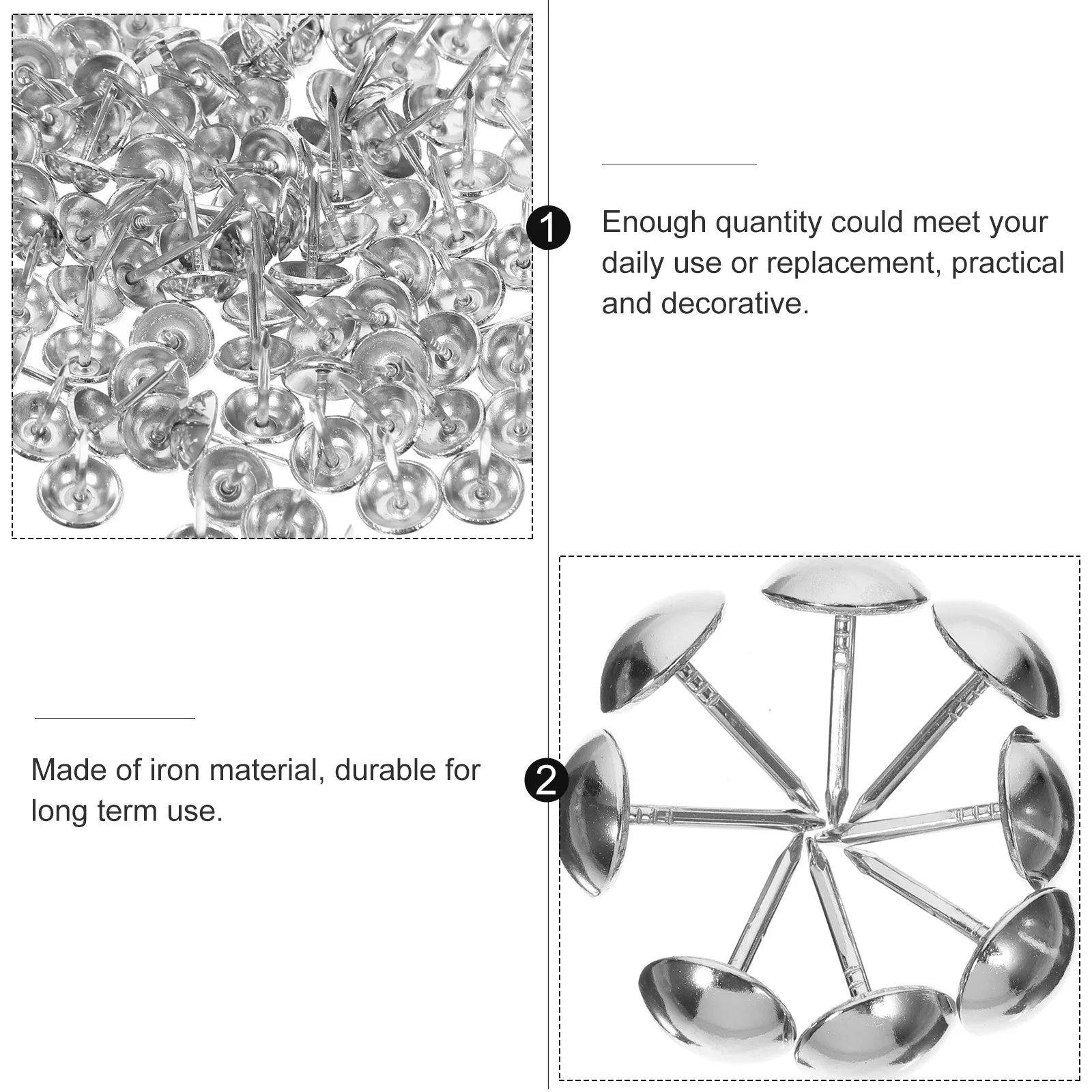 100 قطعة مسامير المفروشات الرجعية المسامير الزخرفية للأثاث أريكة سرير Crafts بها بنفسك الحرف الجدران الأبواب المفروشات المسامير الأثاث #1