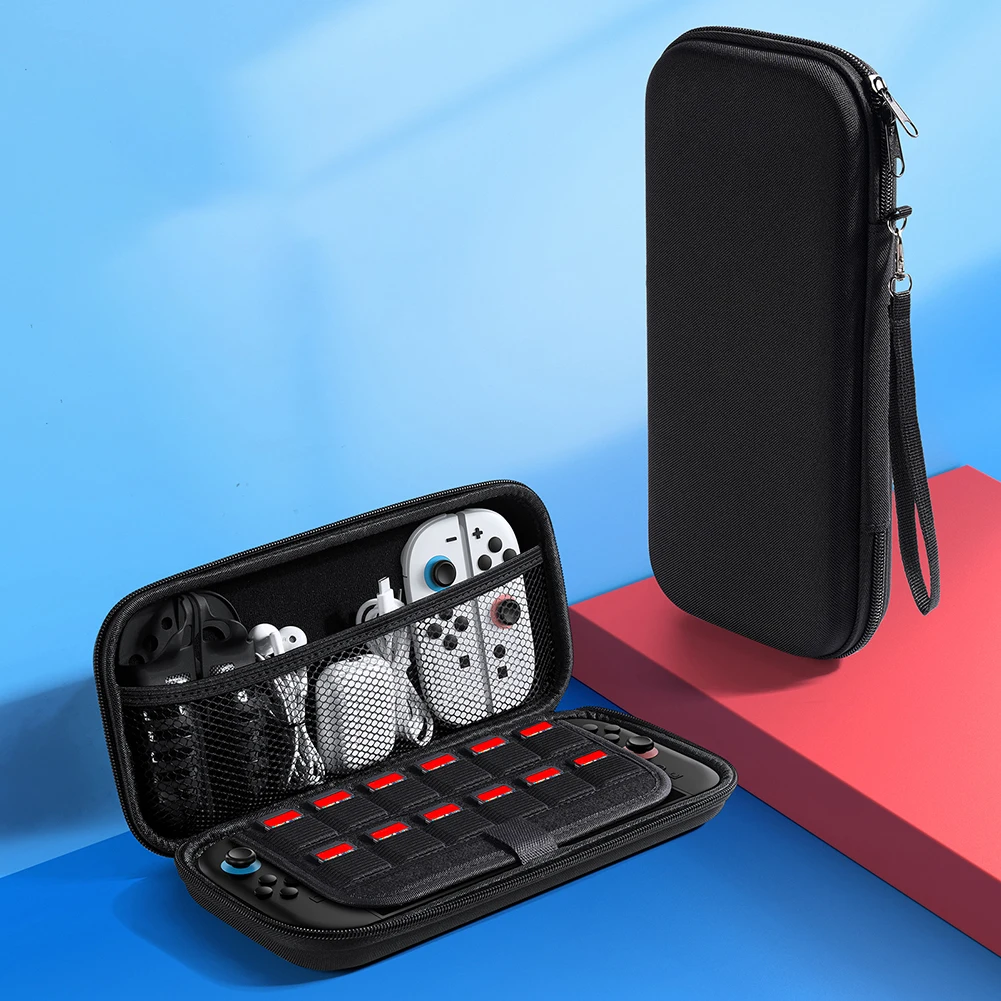 กระเป๋าถือแบบแข็งสําหรับ Nintendo สําหรับสวิตช์ 2 กระเป๋าจัดระเบียบกันกระแทกพร้อมช่องใส่การ์ดเกม 12 ช่องและกระเป๋าเก็บกระเป๋าเดินทางแบบแข็ง