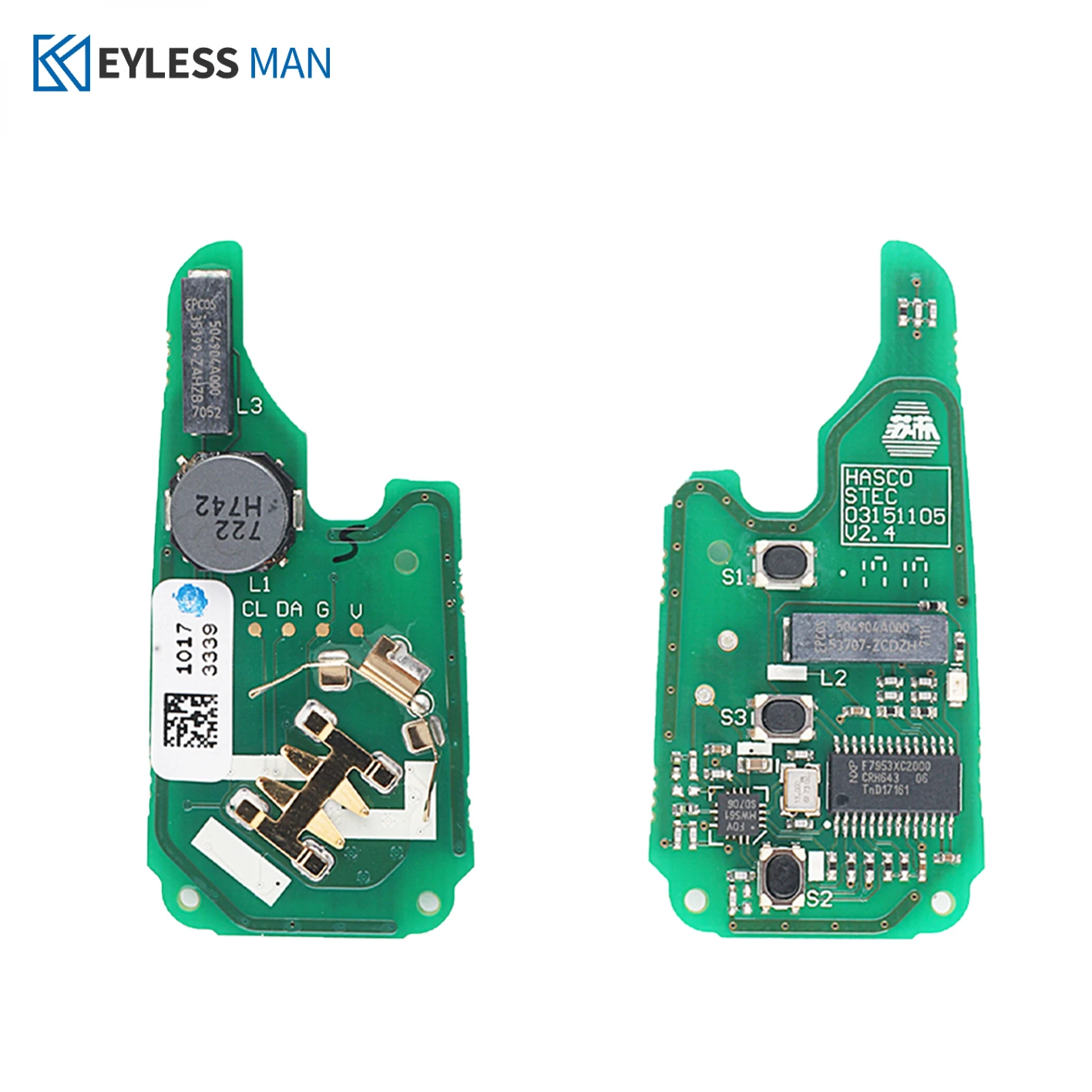 Genuine 3 buttons Smart Remote Car key Fob For MG ZS MG6 MG5 HS 2017 2018 2019 Keyless Go 433mhz With ID47 Chip PCF7953X