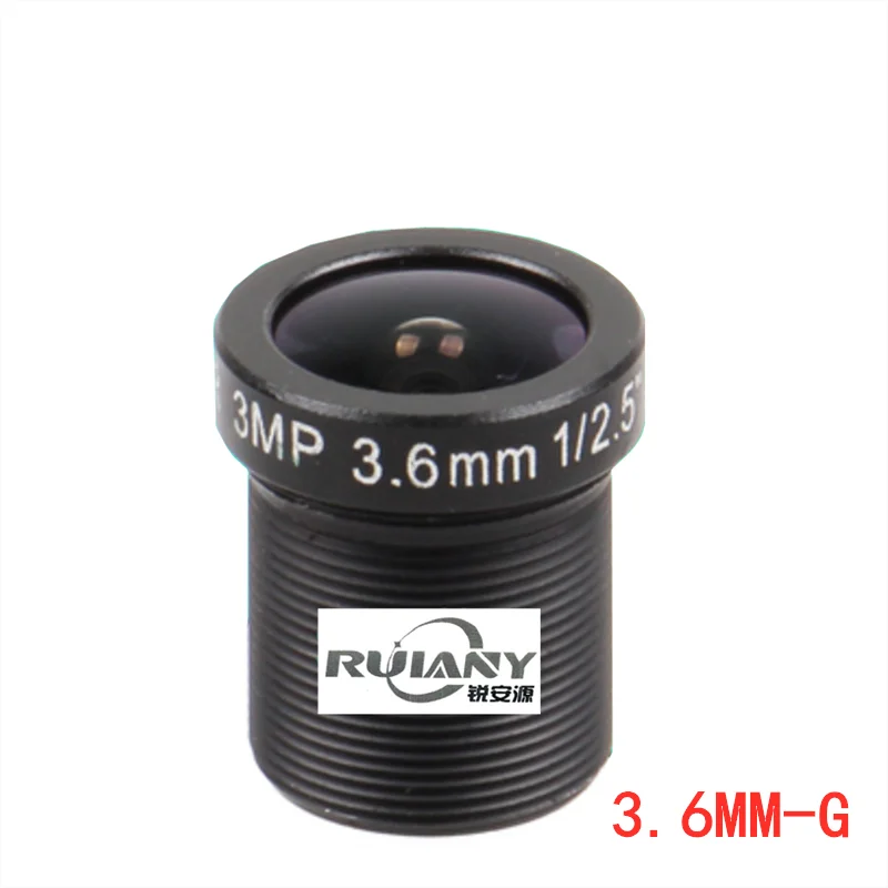 Objectif de caméra de surveillance HD M12 millions, petit objectif, accessoire, 3.6mm