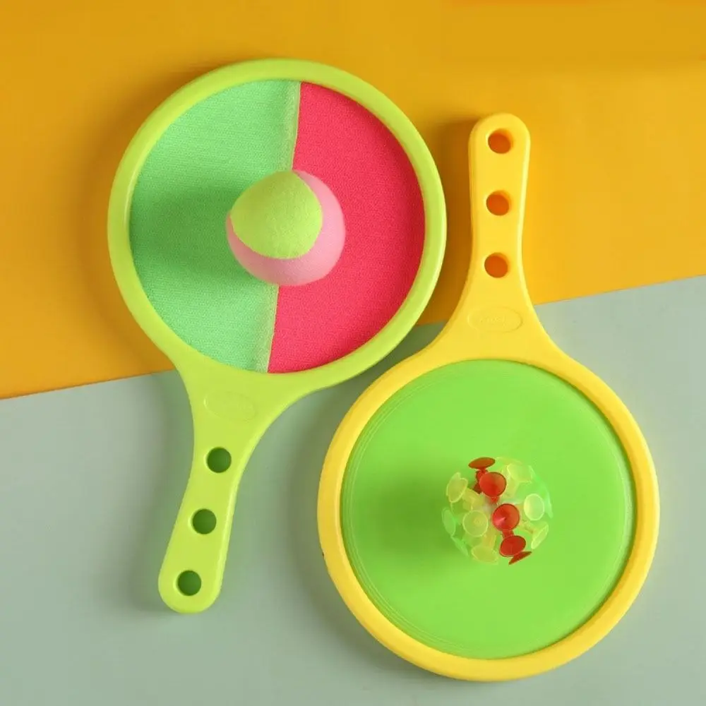 Disc Paddle Toss en Catch Ball Set Tennisstijl Leuk Ontwerp Zuignap Bal Klevende Bal 2 Ballen Werp Speelgoed Bal Strandspellen