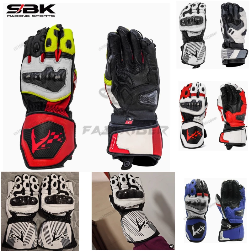 

SBK motorcycle racing gloves carbon fiber long protective knight gloves locomotive racing anti-drop riding touch screen
