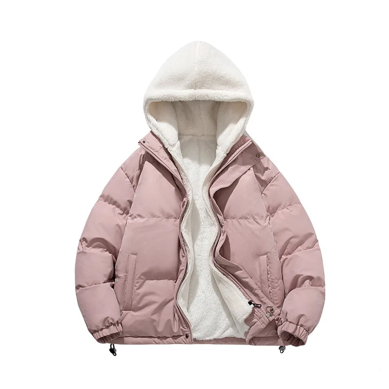 2025 Winter New Fashion Men's Color-coded Simple Basic Casual Daily Trendy Spliced Hooded Quilted Coats Male Parkas Clothes Tops