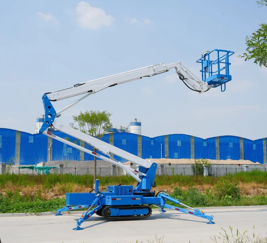 Customized 10m~32m Rotary Basket Electric Aerial Work Lift Platform Adjustable Crawler Tracked Spider Boom Lift