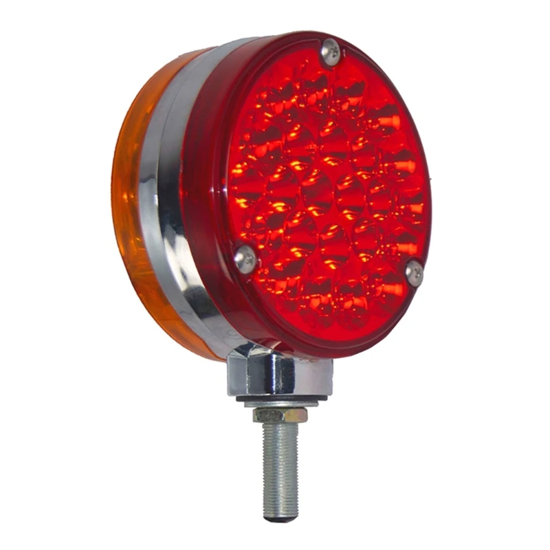 Trail Auxiliary Fog Light with Round Two Sided LED Lamp, ABS Housing and Mounting Post for Vehicle Visibility Use