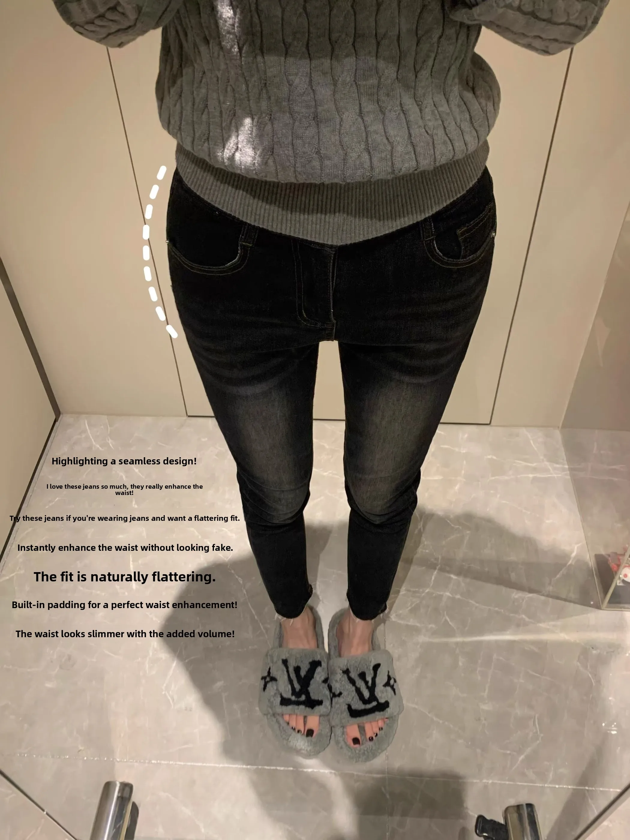 

High Waist Fce Lined Skinny Jeans Women's Autumn Winter Cleanfit Sle Cotton Stretch Denim Slimming Ankle Length