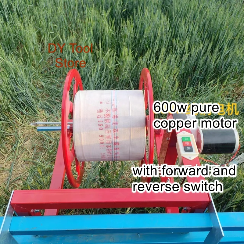 Electric water hose rewinder hose reel adjustable width 48/60v universal agricultural firefighting hose drip irrigation coils