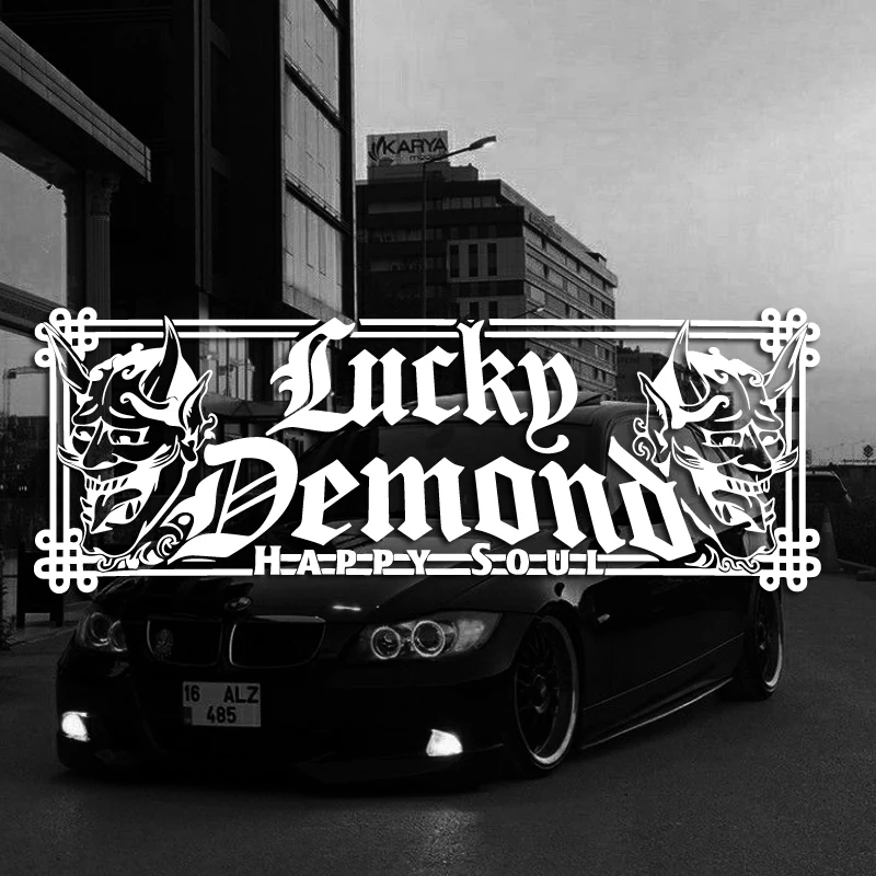 High-Quality JDM Lucky Demon Decal Sticker Joyful Soul Design to Bring Happiness And Luck to Your Car