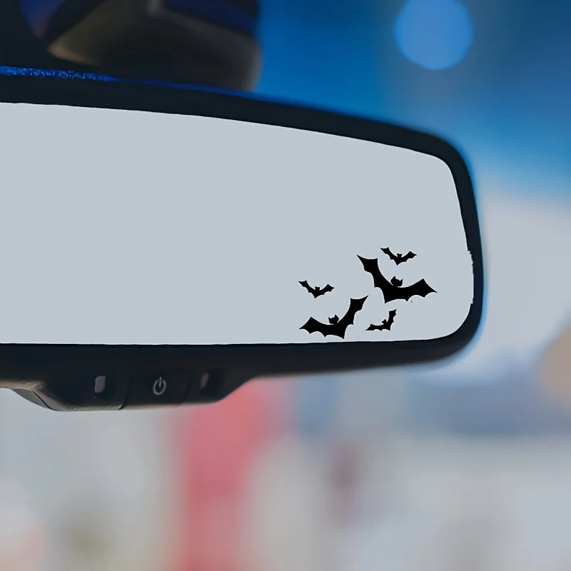 Halloween Flying Bat Ghost Stickers Gothic Decals For Car Rearview Mirror Laptop Auto Decor Accessories