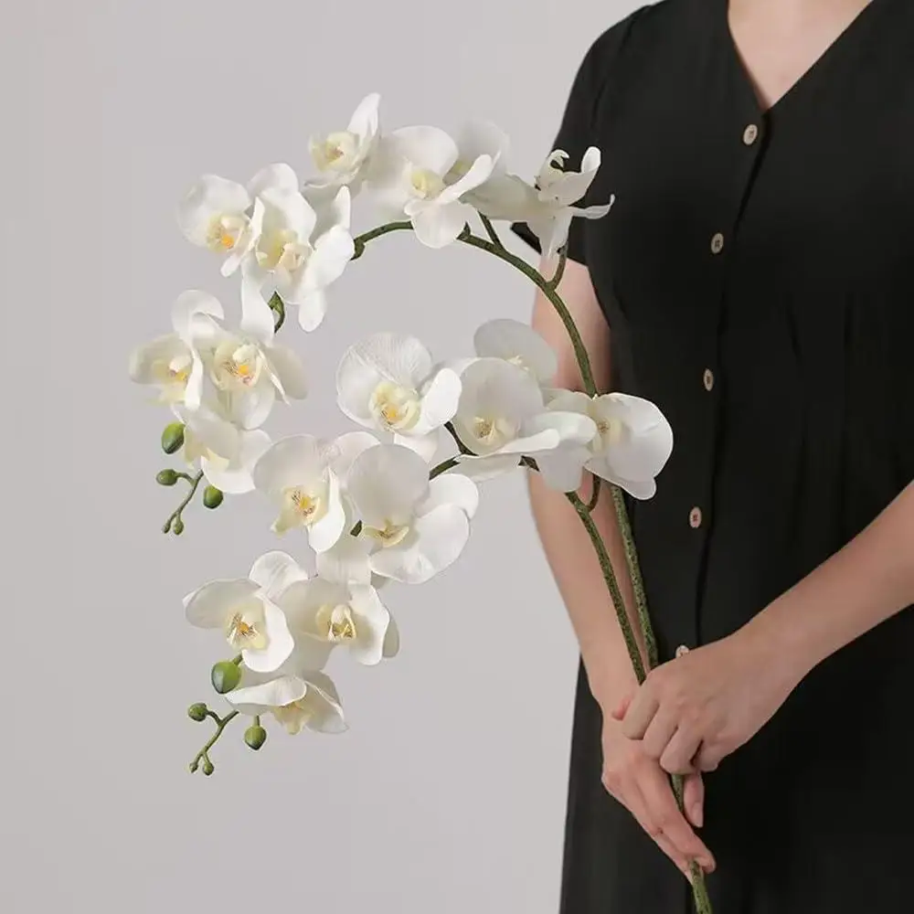 Artificial Orchid Phalaenopsis 70cm 8Heads Phalaenopsis Orchid Plants Fake Flowers Arrangement Flowers Home Decor Wedding Party