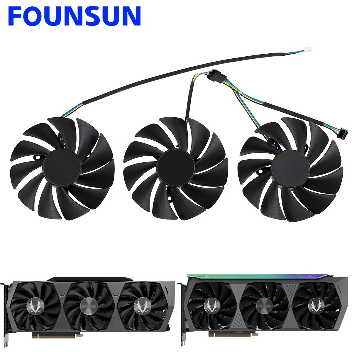 New GA92S2U 4PIN GPU Cooling Fan For ZOTAC RTX 3070 Ti 3080 3090 Trinity OC Graphic Video Card Cooler Fan GFY09215M12SPA