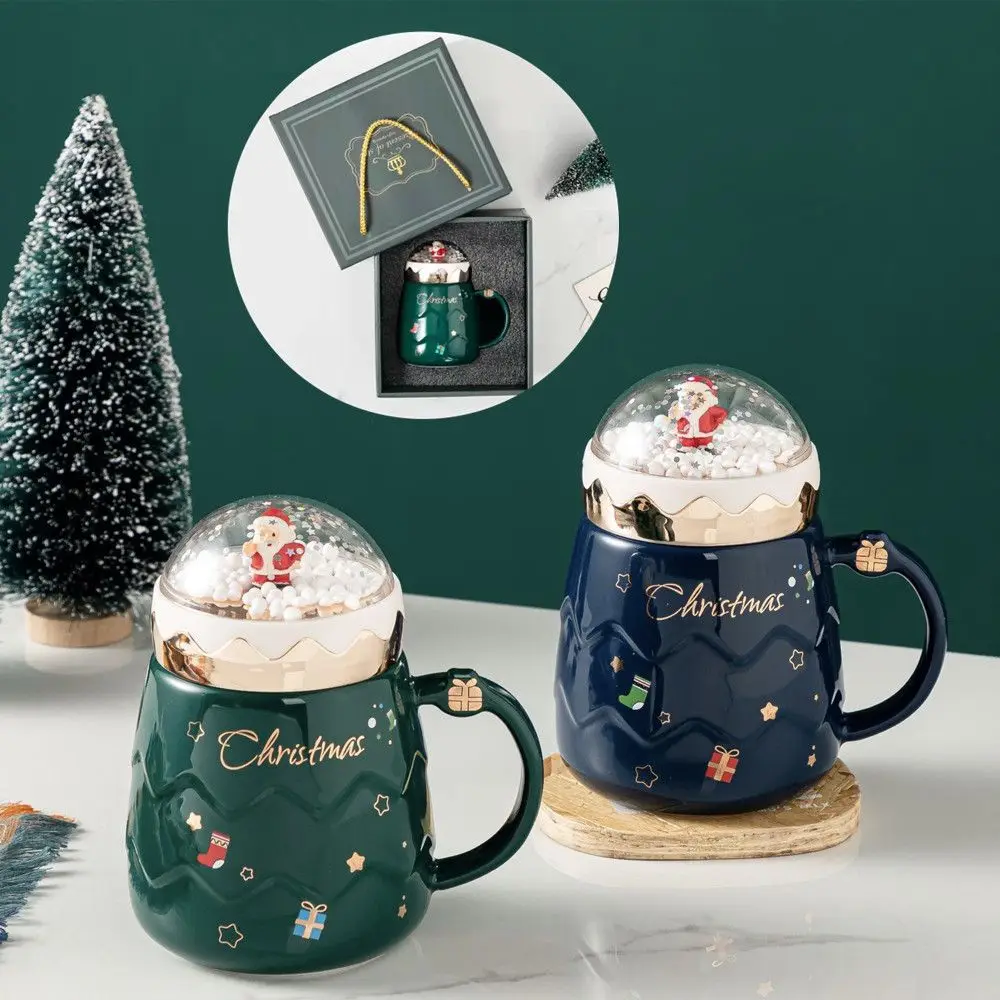 1Pc Cute Ceramic Coffee Mugs Creative Christmas Drinkware Cup Santa Claus Cup Luxury Holiday Gift High Quality Accessories