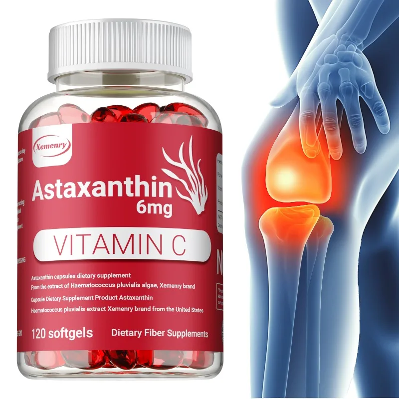 Astaxanthin and Vitamin C - Supports Heart and Cardiovascular Health, Repair Cell Function, For Eye, Joint and Skin Health