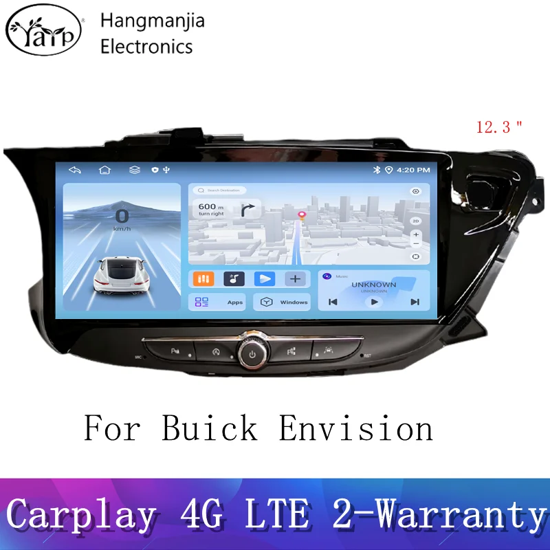 Hangmanjia для Buick Envision 2014-2017 Android 13 Автомобильный GPS-навигатор плеер автомобильное радио GPS Android автомобильный Carplay стерео без DVD