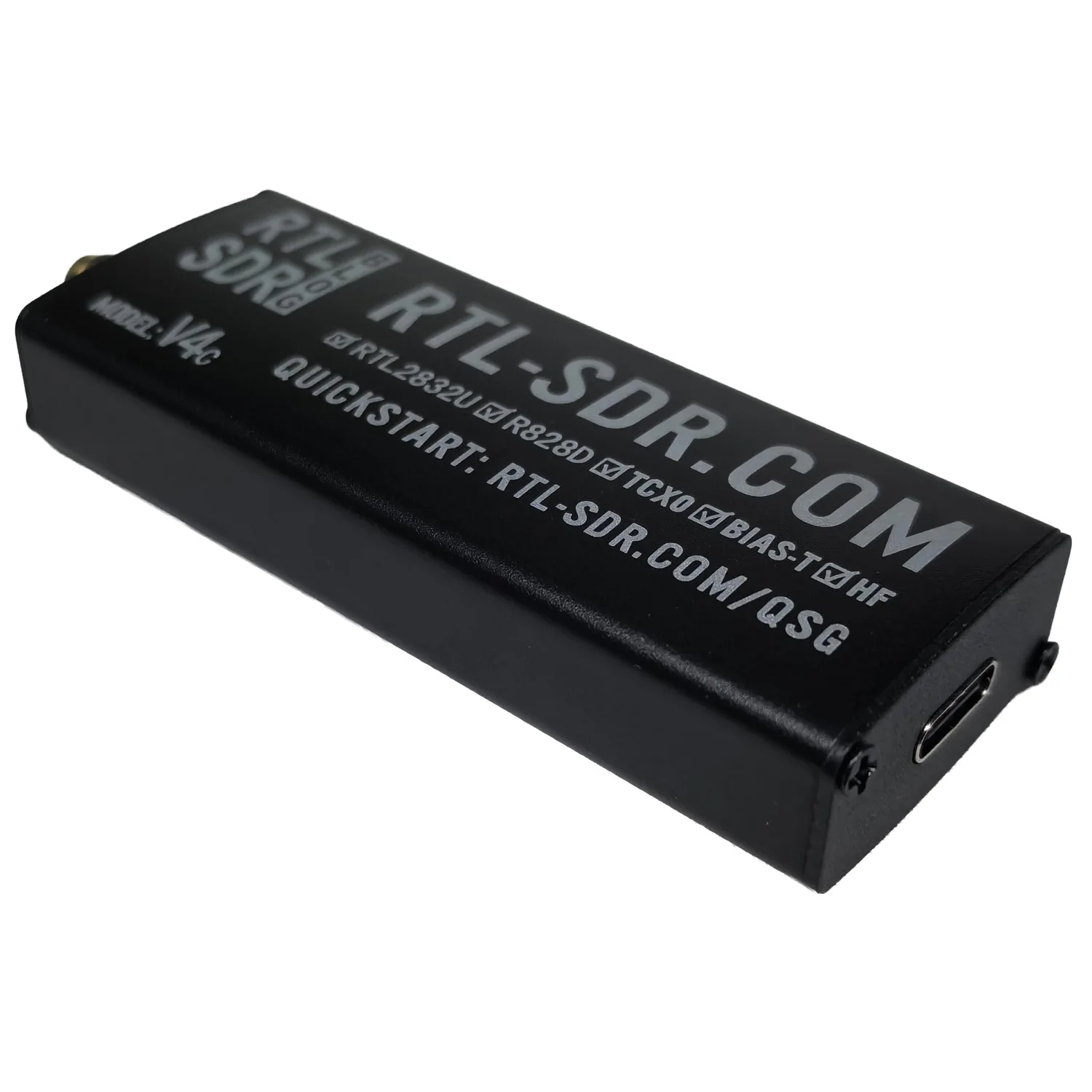 مدونة RTL-SDR RTL SDR V4 R828D RTL2832U 1PPM TCXO SMA RTLSDR راديو محدد بالبرمجيات (دونجل فقط) (USB-C)