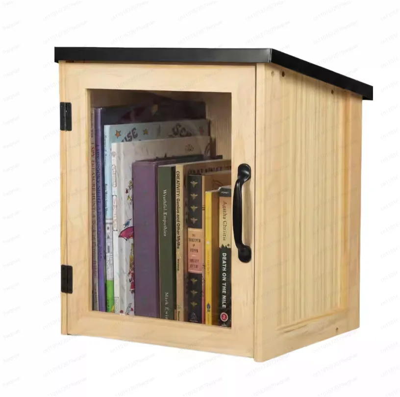 2026 hot sell -Outdoor Library Book Box - Free Literature Exchange Kit for Outside - Little Wood Cabinet for Sharing Books
