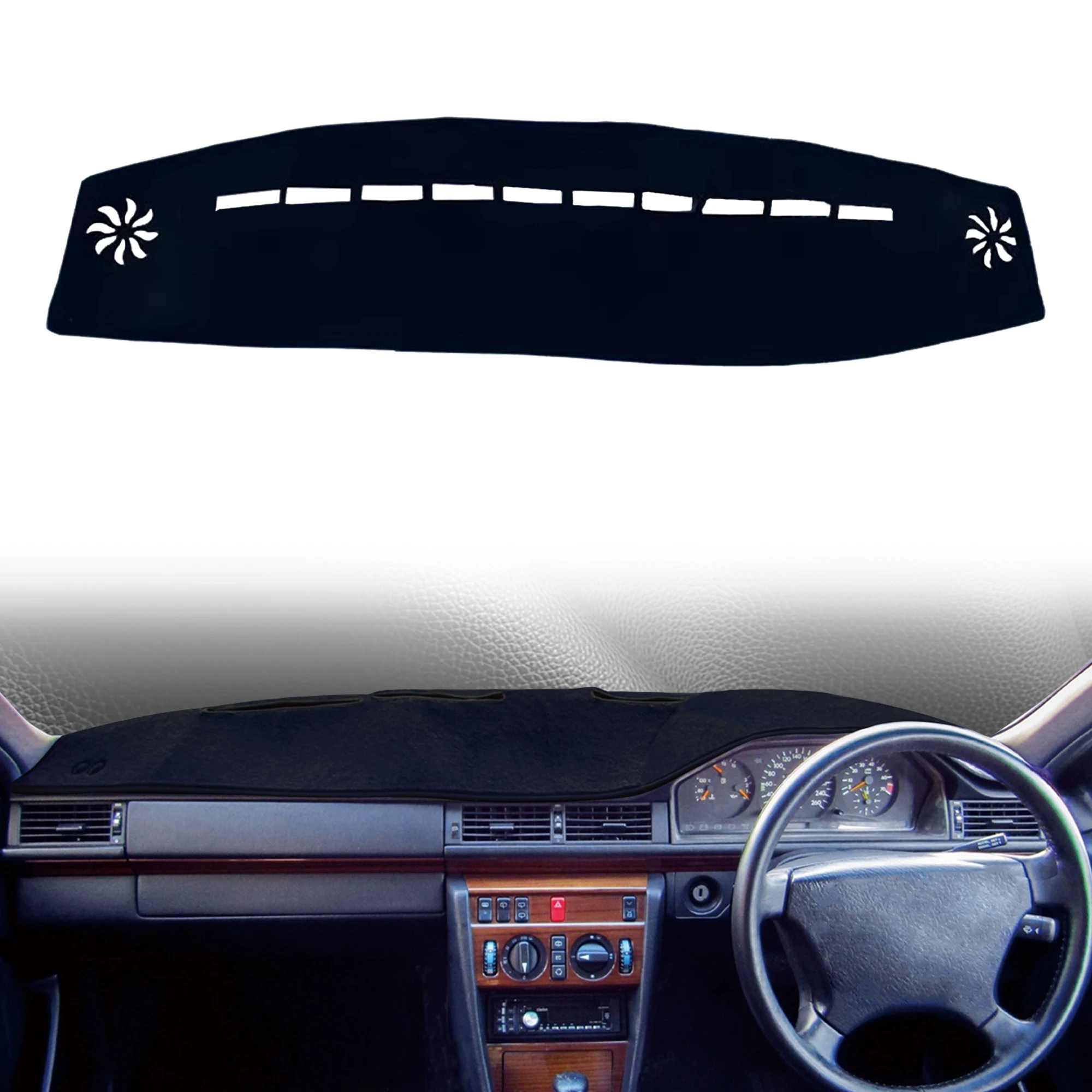 for Mercedes Benz E-Class W124 E Class 1987-1997 Custom Fit Dashboard Cover Sunshade Dash Mat Anti‑Slip Dashmat Protector Pad