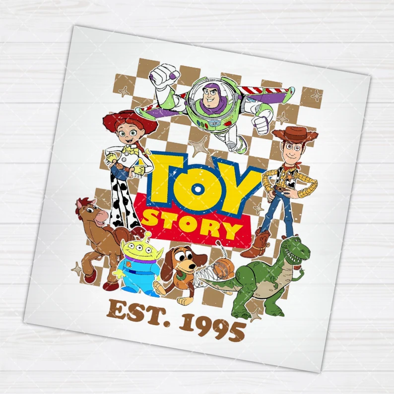 

Toy Story Designs Disney Iron On Heat Transfer Stickers For Cloth DTF Pinted Vinyl Thermal Appliques Washable T-Shirt Patch