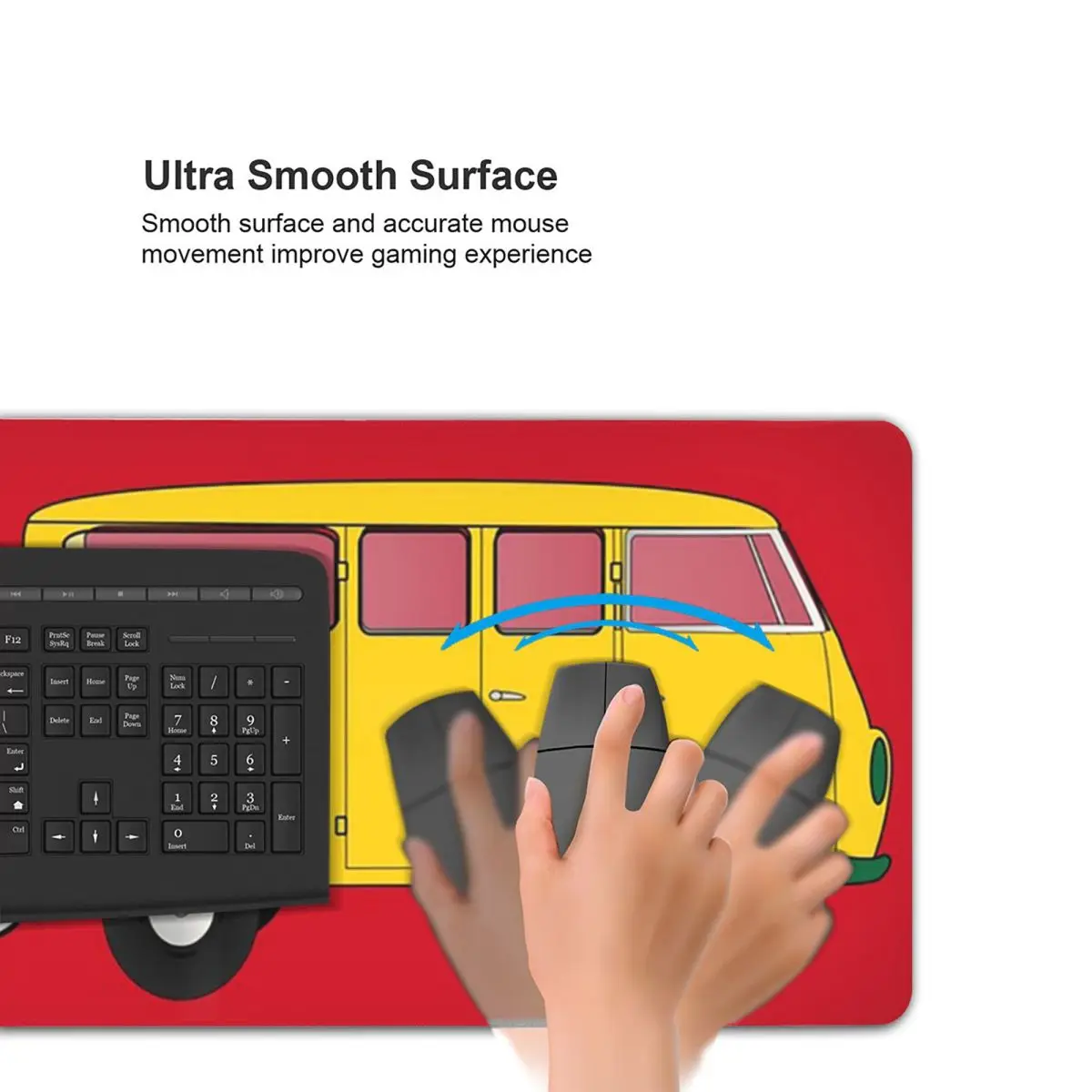 Ghana- Trotro Bus Large Mouse Pad Computer Keyboard Mouse Mat Gaming PC Laptop Desk Mat Office Accessories Table Mats