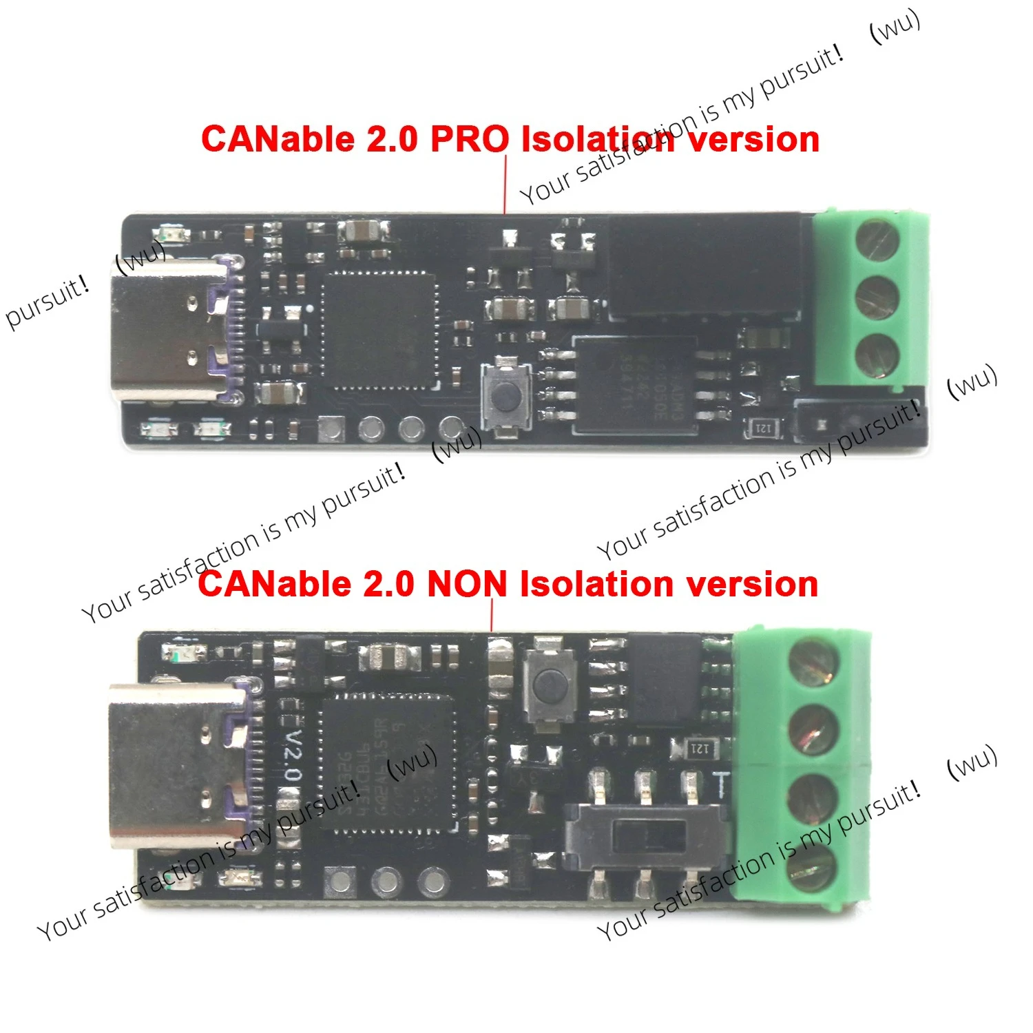 CANable 2.0 Type-C USB To CAN Bus Protocol Analysis Converter Transceiver Support Candlelight CAN-FD SLCAN Firmware Cangaroo
